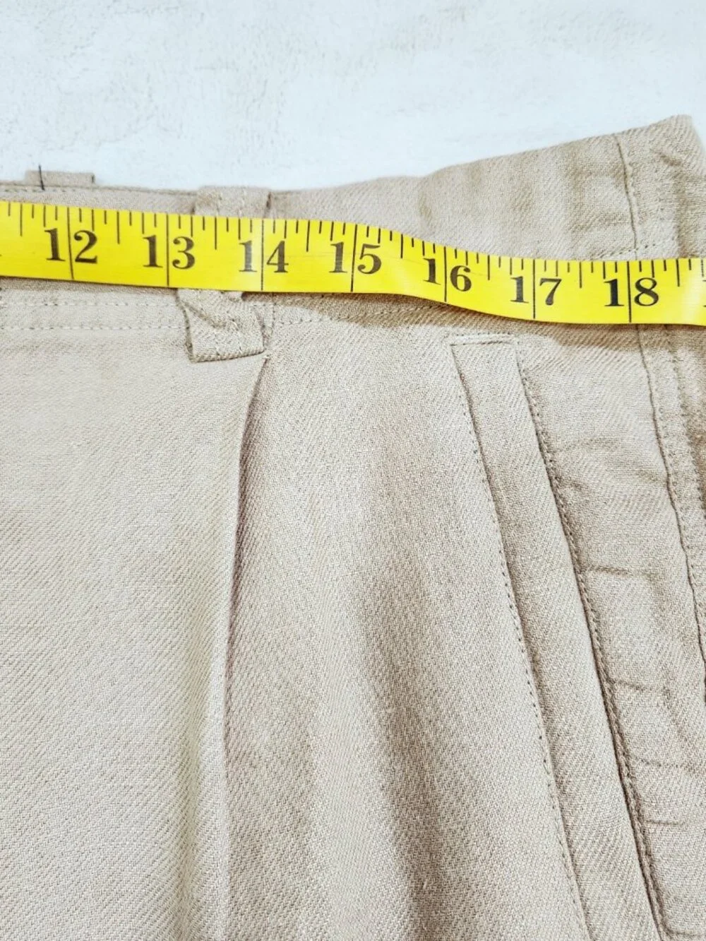 Zara Mens Linen Pants Trousers Size 34x28 Tan Brown Resort Preppy Summer Vaca